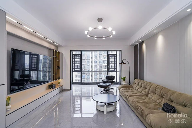 142㎡現(xiàn)代四居室，演繹時尚簡約，締造寧靜雅致